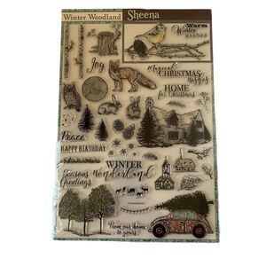 Practical Publishing 39 WINTER WOODLAND Clear Acrylic Stamp Christmas Birthday